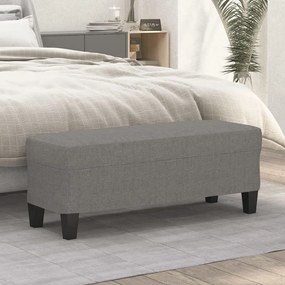 vidaXL Πάγκος Σκούρο Γκρι 100x35x41 εκ. Υφασμάτινος