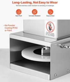 VEVOR 6 in Electric Pizza Dough Press Machine Commercial Pizza Pastry Sheeter