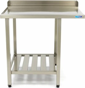 Dishwasher Table - 90 x 75cm - Left - with Backsplash and Storage Shelf