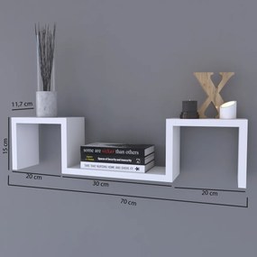 ΡΑΦΙ ΤΟΙΧΟΥ ARTELIBRE ESTERLINE ΛΕΥΚΟ ΜΟΡΙΟΣΑΝΙΔΑ 70X11.7X15CM