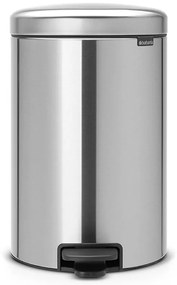 Brabantia 649041 Κάδος με πεντάλ 20L, Matt Steel