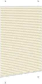 vidaXL Πλισέ περσίδα Κρέμα 100x100 cm Πλάτος υφάσματος 99,4 cm