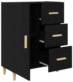 vidaXL Πλαϊνό γραφείο Μαύρη δρυς 34 x 69.5 x 90 εκ Επεξεργασμένο ξύλο
