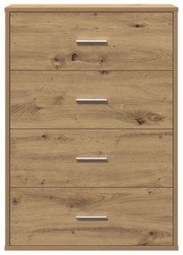 vidaXL Πλαϊνό γραφείο artisan δρυς 60 x 31 x 84 εκ Επεξεργασμένο ξύλο
