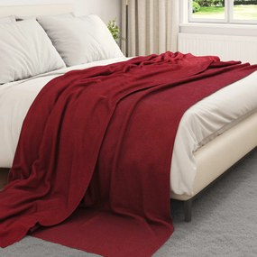 vidaXL Κουβέρτα Βεραμάν Κόκκινο 240 x 220 cm Μαλλί