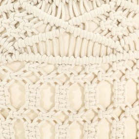 vidaXL Πουφ Χειροποίητο Μακραμέ 45 x 30 εκ. από Βαμβάκι