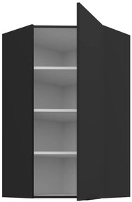 Κρεμαστό ντουλάπι γωνιακό Arianna 60x60 GN 108 1F-Μαύρο