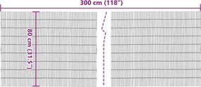 vidaXL Καλαμωτή 300x80 εκ. Μπαμπού