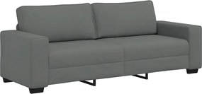 vidaXL Τριθέσιος Καναπές Σκούρο Γκρι 220x77x82 εκ. Ύφασμα