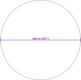 vidaXL Χαλιά χώρου Γύρος FARO Κρεμ Ø 200 CM Πολυεστέρας