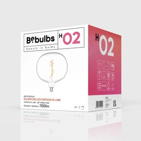 LED Filament Λαμπτήρας H02 Ellipse 220 Διαφανής 10W E27 Dimmable 2700K