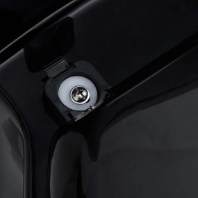 vidaXL Λεκάνη Τουαλέτας Γωνιακή Μαύρη Κεραμική