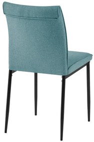 Καρέκλα Τραπεζαρίας Crace Fylliana Ύφασμα Πετρόλ 43x60x86εκ 4αδα 43x60x86 εκ.