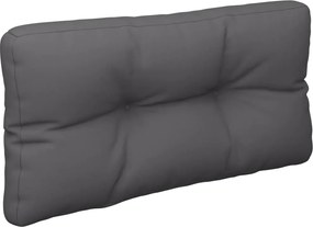 vidaXL Μαξιλάρια Καναπέ Παλέτας 2 τεμ. Ανθρακί Υφασμάτινα