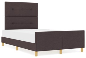 vidaXL Κρεβάτι Σκελετός Σκούρο Καφέ 120x200 εκ Υφάσματος