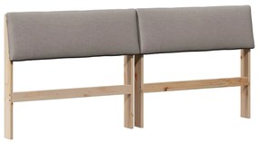 vidaXL Ταπετσαρισμένο κεφαλάρι Taupe 200 cm Στερεά ξυλεία πεύκου