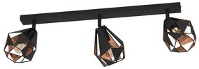 Φωτιστικό Σποτ Eglo 43717 CARLTON 7 Μαύρο Ματ (Black Mat)|Χαλκός Ματ Χρώμα (Copper Coloured)