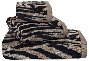 Πετσέτες 3098 (Σετ 3τμχ) Ecru-Black Greenwich Polo Club Towels Set 70x140cm 100% Βαμβάκι