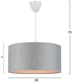 ΦΩΤΙΣΤΙΚΟ ΟΡΟΦΗΣ ΓΚΡΙ HM7620.04