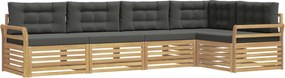 vidaXL Σειρά Καναπέ Εξωτερικού 5 pcs Άσπρο και Ανθρακί