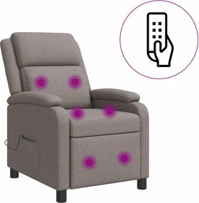 vidaXL Κάθισμα μασάζ Taupe Ύφασμα