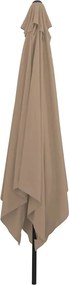 vidaXL Ομπρέλα Κήπου Taupe 295 x 295 x 245 εκ Πολυεστέρας και Χάλυβας