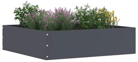 vidaXL Περίγραμμα γκαζόν Ανθρακί 50 x 50 x 13 εκ Ατσάλι