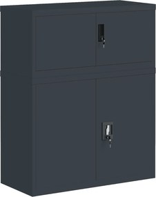 vidaXL Αρχειοθήκη Ανθρακί 90 x 40 x 110 εκ. Ατσάλινη