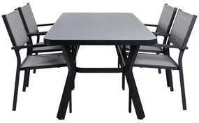 Σετ Τραπέζι και καρέκλες Dallas 3587, Spraystone, Ύφασμα, Μέταλλο | Epipla1.gr