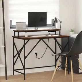 vidaXL Γραφείο Καφέ δρυς 100 x 50 x 86.5 εκ Επεξεργασμένο ξύλο