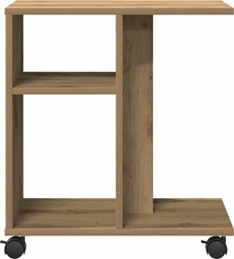 vidaXL Κοντρόλ Τραπέζι με ράφι artisan δρυς 50 x 30 x 55 εκ.