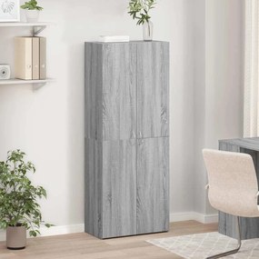 vidaXL Ντουλάπι Αρχειοθέτησης Γκρι Sonoma 60 x 32 x 153 εκ. από Τεχνητό Ξύλο