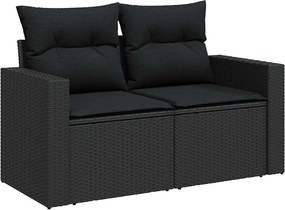 vidaXL Σετ Καναπέ Κήπου 11 pcs Μαύρο συνθετικό ρατάν
