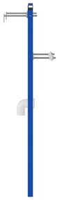 vidaXL Στήριγμα Τοίχου Μπάνιου Μπλε 50 x 17.5 x 136 εκ. Ατσάλι