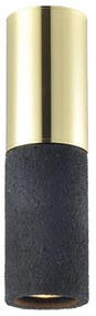 Φωτιστικό Οροφής- Σποτ V372581CCBB 1XGU10 Φ7ΧΗ24CM Placebo Black - Gold Aca Decor Clay