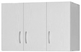 Πατάρι ντουλάπας Zelia pakoworld τρίφυλλο λευκό 90x42x60εκ