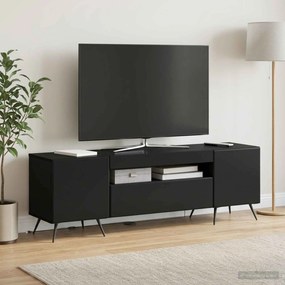 vidaXL Ντουλάπα LED Τηλεόρασης Μαύρο Επεξεργασμένο Ξύλο