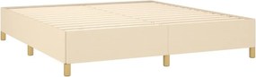vidaXL Σκελετός Κρεβατιού Χωρίς Στρώμα Κρεμ 180x200 εκ. Υφασμάτινο