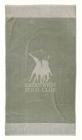 Πετσέτα Θαλάσσης 3888 Grey-Ecru Greenwich Polo Club Θαλάσσης 90x170cm 100% Βαμβάκι