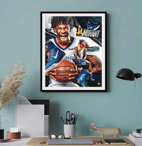 Ξύλινο Κάδρο Ja Morant 30X40cm SNK33