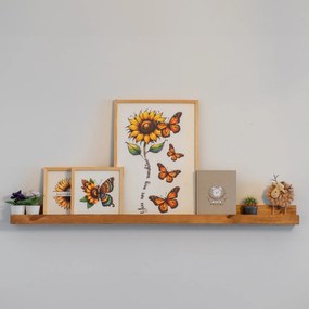 Decorative Wooden Wall Shelf Huhu291 - 120 Multicolor