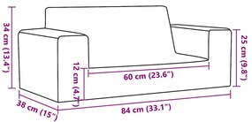 Καναπές Παιδικός Διθέσιος Ροζ από Μαλακό Βελουτέ Ύφασμα - Ροζ