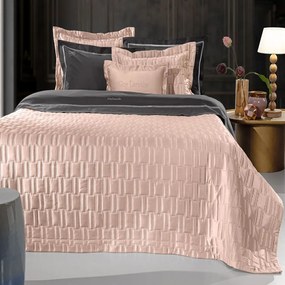 Κουβερλί Brick (Σετ 3τμχ) Old Pink Guy Laroche Queen Size 240x250cm Microsatin