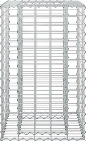 vidaXL Ανασηκωμένο κρεβάτι gabion Ασημί