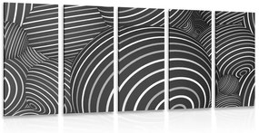 Ασπρόμαυρες μπάλες εικόνας 5 μερών - 100x50