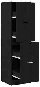 vidaXL Ντουλάπι Αποθήκης Μαύρης Βελανιδιάς 40x41x144,5 εκ Επεξεργασμένου Ξύλου