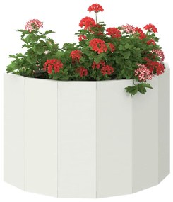 vidaXL Γλάστρα Λευκό 60 x 30 x 35 εκ Ατσάλι