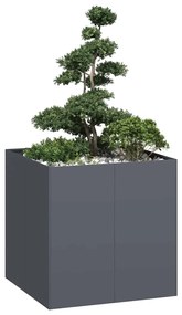 Ζαρντινιέρα Ανθρακί 80x80x80 εκ. από Χάλυβα