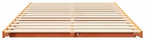 vidaXL Κρεβάτι δαπέδου Καφέ κεριού 140 x 190 cm Μασίφ ξύλο πεύκου