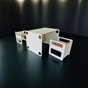 Σέτ Παιδικό Τραπεζάκι με 2 Καρέκλες Cubus White